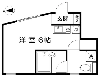 ユーハコート小石川 1階 1Rの間取り