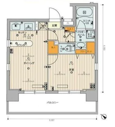 スカイコート本郷東大前弐番館 13階 1DKの間取り