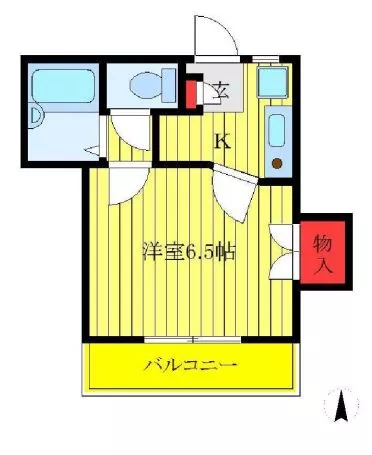 プラネックスのあ 2階 1Kの間取り