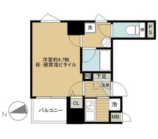 パレステュディオ御茶ノ水湯島駅前 3階 1Kの間取り