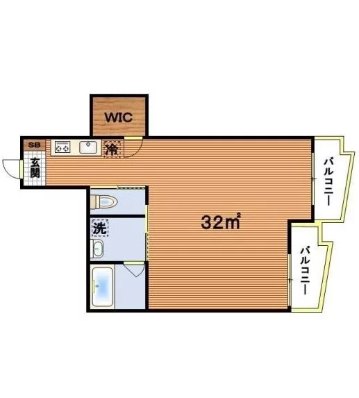 小林ビル 4階 1LDKの間取り