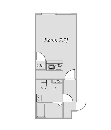 Casa　Sincera　Mukougaoka 2階 1Rの間取り