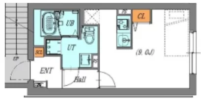 【新築】LUORE文京本駒込 2階 1Rの間取り