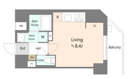【新築】Alivis本郷三丁目(アリビスホンゴウサンチョウメ) 2階 1Rの間取り