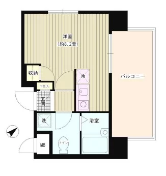 パークホームズ文京千石ステーションアリーナ 7階 1Rの間取り