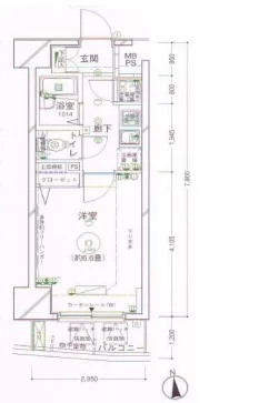 ヴェルト湯島 10階 1Kの間取り