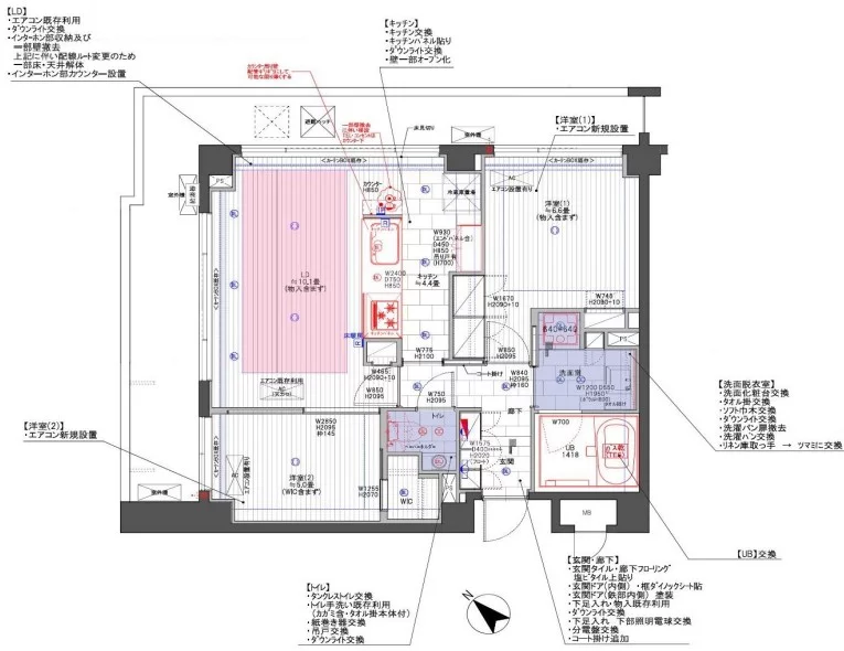 ドゥーエ千石 3階 2LDKの間取り