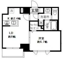【築浅】コートヒル本郷 3階 1LDKの間取り
