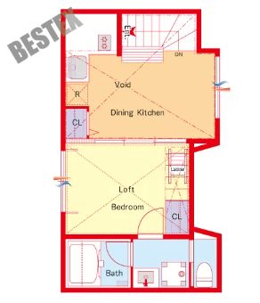 【築浅】グランエッグス本郷 3階 1DKの間取り