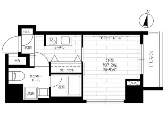 ステージファースト水道橋 8階 1Kの間取り