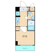 シャイン小石川 2階 1Kの間取り