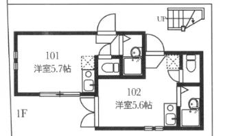 アーバンプレイス新大塚 2階 1Rの間取り