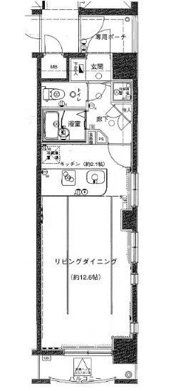 ラグジュアリーアパートメント文京根津 11階 1Rの間取り