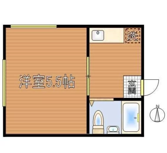 ハイム木村 1階 1Kの間取り