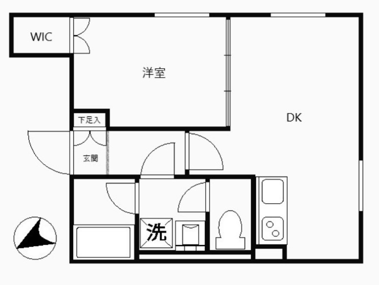 ＣＲＥＡＬ江戸川橋（クリアル江戸川橋） 3階 1DKの間取り