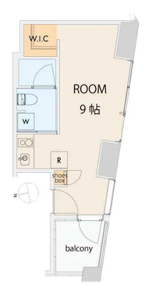エスセナーリオ本郷三丁目 2階 1Rの間取り