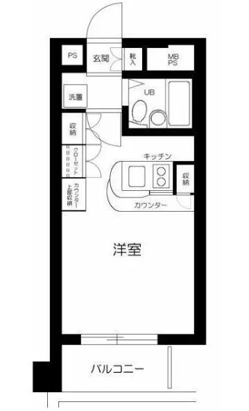 ワコーレ第2千石 2階 1Rの間取り