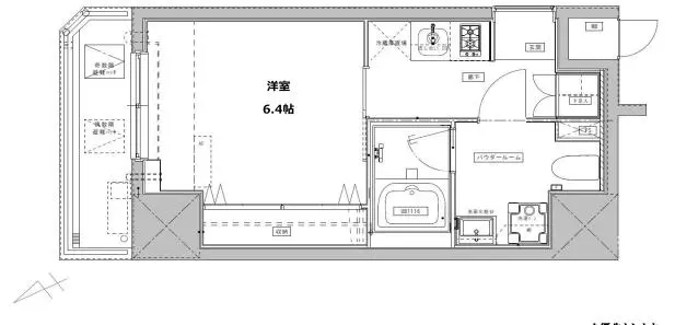 【新築】ジェノヴィア文京千駄木 7階 1Kの間取り