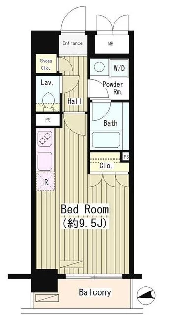 CITY CURRENT大手町 14階 1Rの間取り