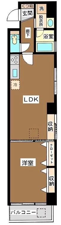 ヴィラ エテールナ 5階 1LDKの間取り