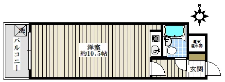 本郷ハイツ(本郷5丁目) 1階 1Rの間取り