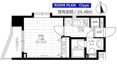 ステージグランデ本郷 2階 1Kの間取り