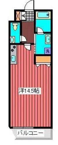 レガトス文京 1階 1Rの間取り