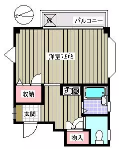 KT本郷【ケーティー本郷】 3階 1Kの間取り