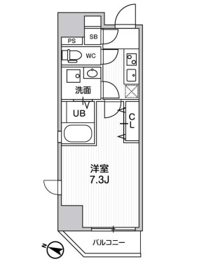 【築浅】江戸川橋ステーションレジデンス 12階 1Kの間取り