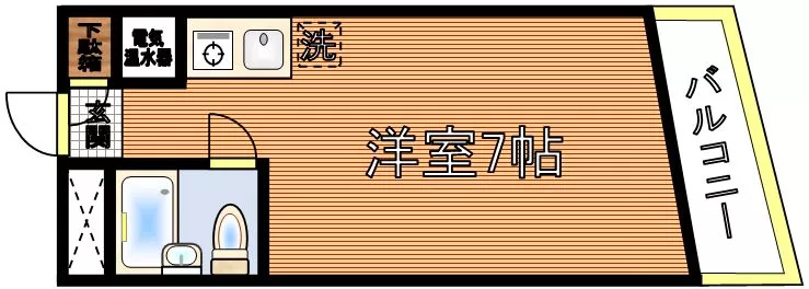 アクチュエールホシノ 3階 1Rの間取り