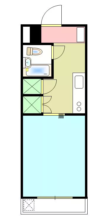 カサールおのでら 2階 1Kの間取り