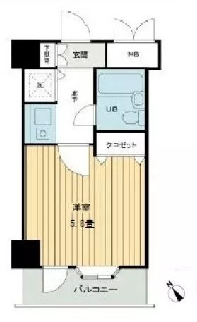 グラチアトルリ 6階 1Rの間取り