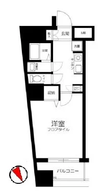 フォレストヒルズ小日向 2階 1Kの間取り