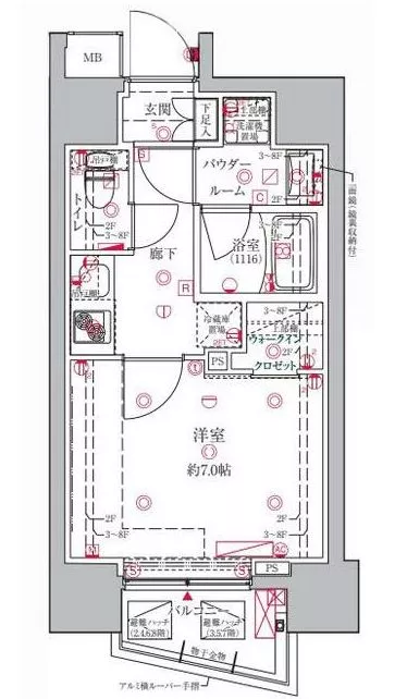 【築浅】クレイシア文京本郷 4階 1Kの間取り