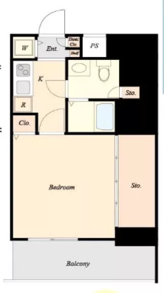 スカイコート本郷東大前第3 13階 1Kの間取り