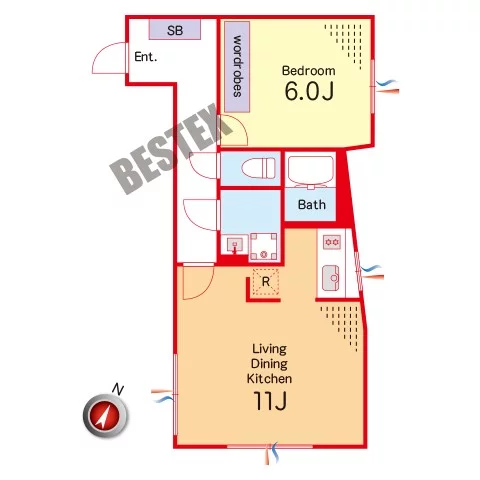 ALERO-Bunkyo-Hakusan ~アレーロ文京白山~ 2階 1LDKの間取り