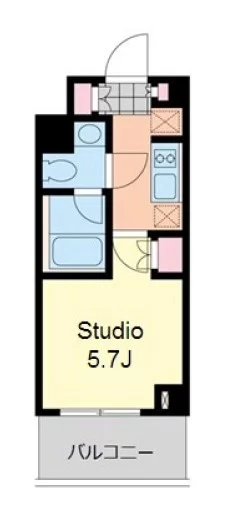 エスティメゾン千石 2階 1Kの間取り