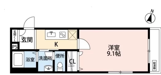 ステラエステート千石 3階 1Kの間取り