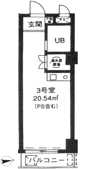 レガシー千駄木 7階 1Rの間取り