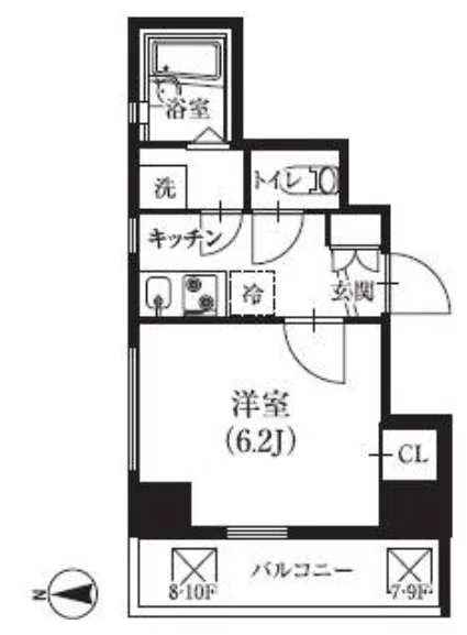 ラ・レジダンス・ド千駄木 12階 1Kの間取り