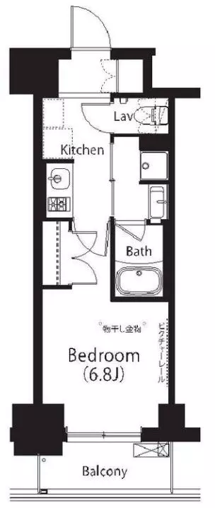 フレンシア文京関口 12階 1Kの間取り