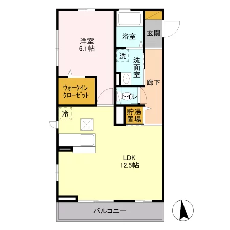 D-Room田端【ディールーム田端】 2階 1LDKの間取り