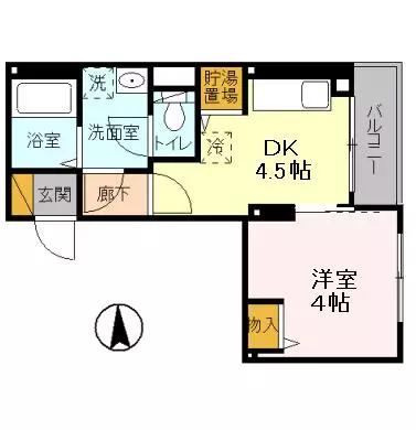 ガーデンハウス南大塚 4階 1DKの間取り