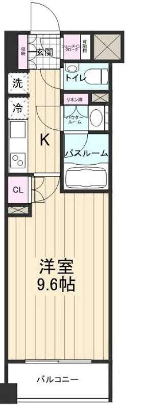 パレステージ文京江戸川橋 8階 1Kの間取り