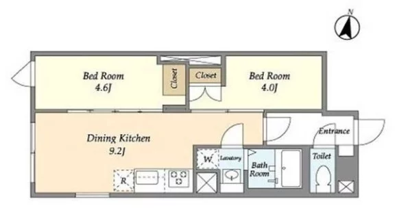 【築浅】コンフォリア本駒込一丁目(旧:リビオメゾン本駒込) 4階 2DKの間取り