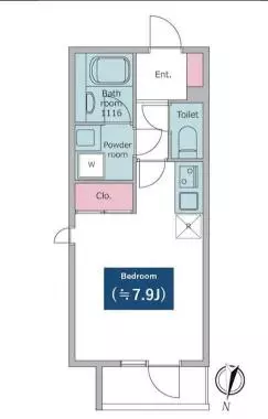 【築浅】レジディア文京小石川(旧:エスタジオ小石川) 3階 1Rの間取り