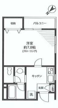 メゾンNEZU 3階 1Kの間取り