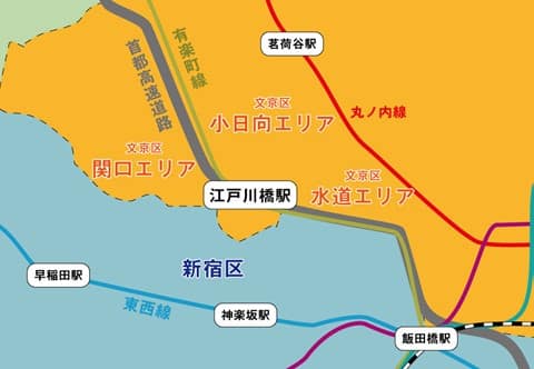 江戸川橋マップ